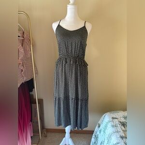 Mossimo Supply Co Black and White Tiered Midi Sundress